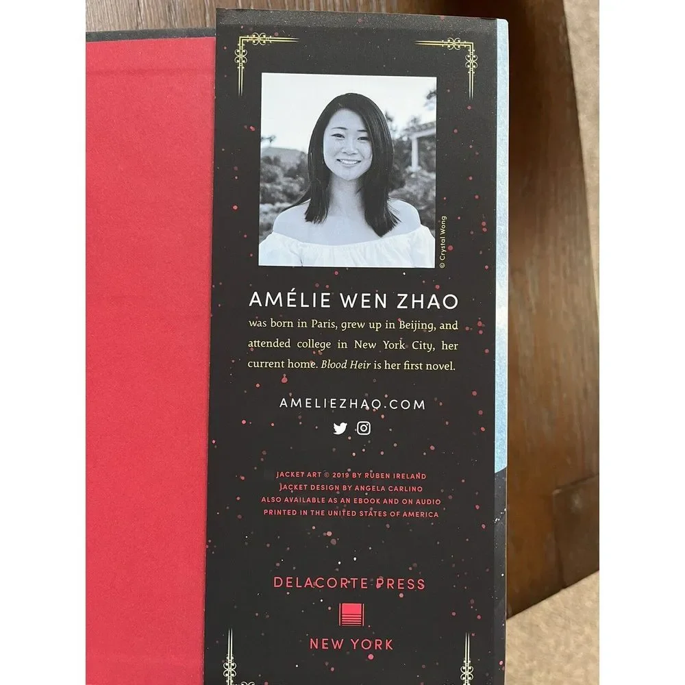 Blood Heir by Amelie‎ Wen Zhao - SIGNED- AUTOGRAPHED- HARD COVER- FIRST EDITION
